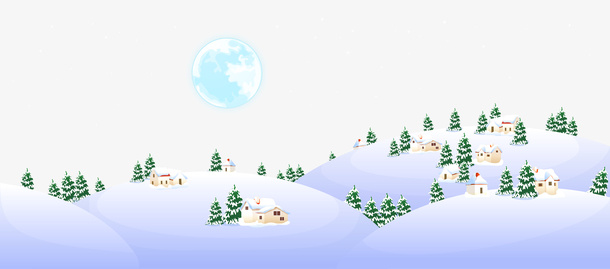 卡通雪背景