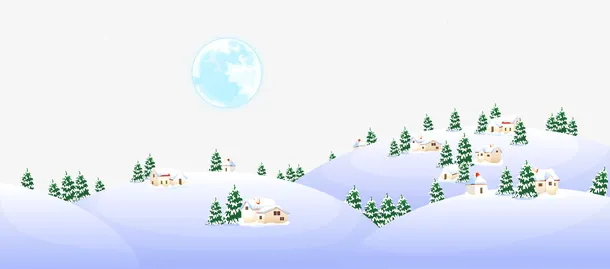 卡通雪背景