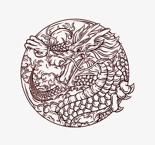 国潮中国风龙图腾免抠