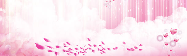 梦幻甜美鲜花女装海报背景