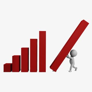 红色立体图形免抠