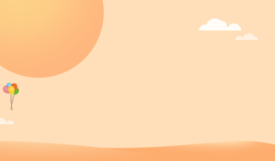 橙色清新背景轮播图背景儿童高清