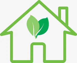 绿色创意矢量房产图标免抠