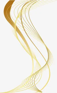 金色弧形曲线免抠装饰效果特效元素 金色弧形曲线免抠装饰效果特效元素