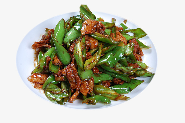 绿色青椒爆炒肉丝免抠