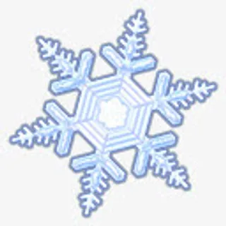 卡通蓝色雪花装饰免抠