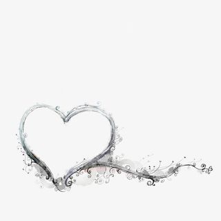 手绘心形图案免抠