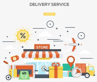 快递服务矢量素材免抠