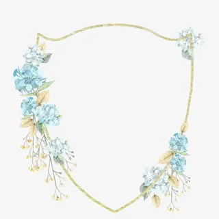 文艺清新花草花环海报设计装饰免抠