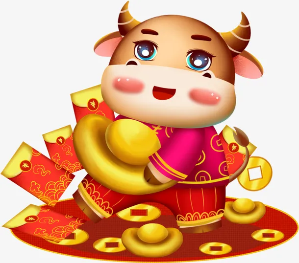 国潮福牛元素免抠