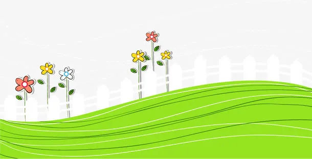 矢量手绘草地免抠