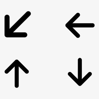 黑色简笔向下向上箭头免抠