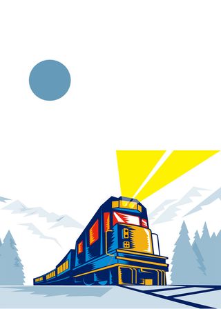 春运白色扁平化出行火车背景高清