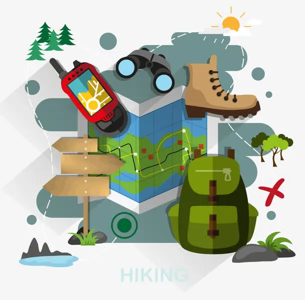 矢量户外旅游素材免抠
