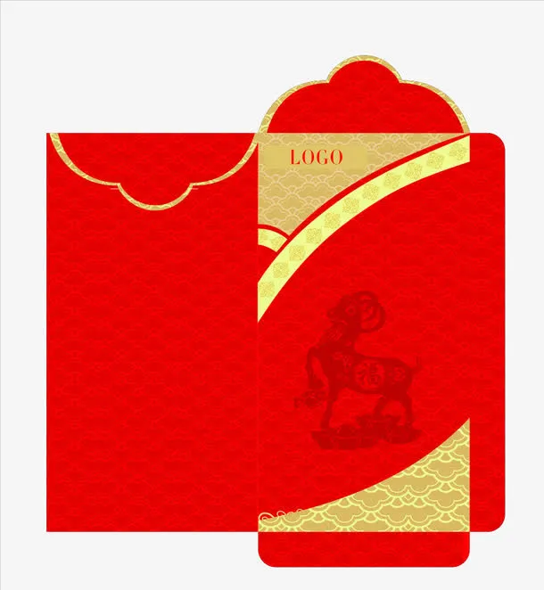 春节拜年红包模板素材免抠