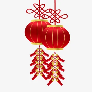 红色喜庆装饰卡通灯笼设计图免抠