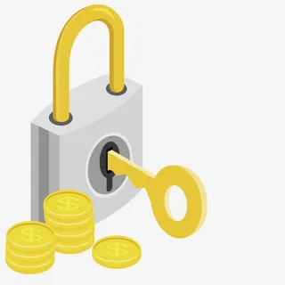 矢量金币铁锁免抠 矢量金币铁锁免抠