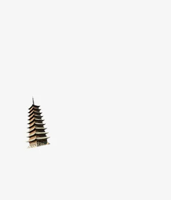 中国古建筑雷峰塔免抠