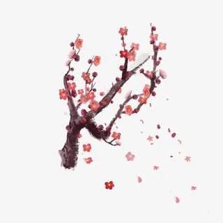 中国风梅花装饰元素免抠