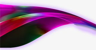 彩色光效丝带海报免抠