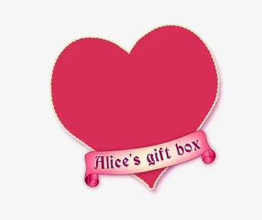 心形礼品盒标签图片免抠