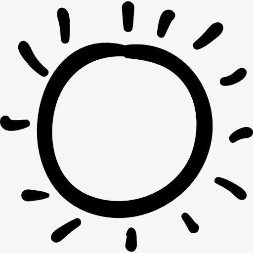 太阳的手绘形状不规则图标免抠