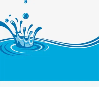 溅起水花波浪元素免抠