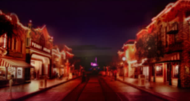 模糊的中国风红色街道免抠