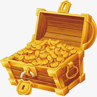 矢量一箱金子免抠