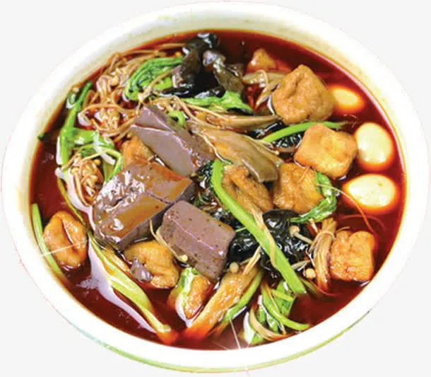 羊血油豆腐麻辣烫免抠