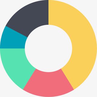 圆形饼状图矢量分布免抠