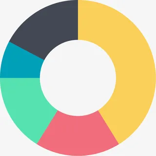 圆形饼状图矢量分布免抠