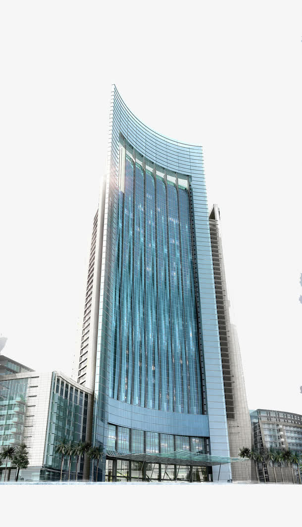 现代建筑透视图免抠