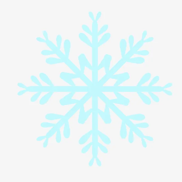 圣诞雪花蓝色来免抠