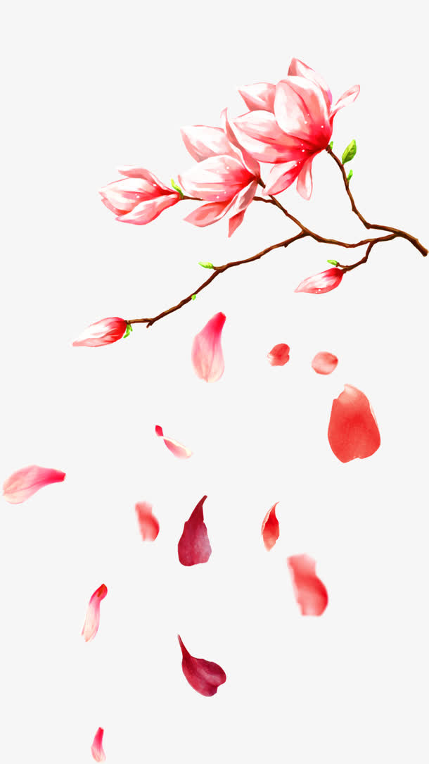 粉色挑花手绘稿图片素材免抠