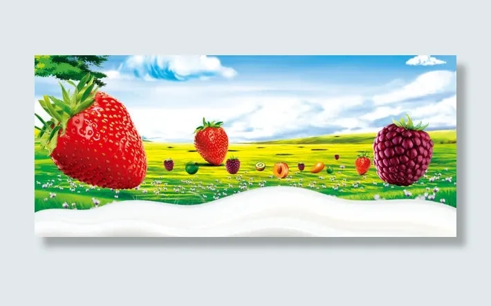 牛奶乳制品背景banner免抠