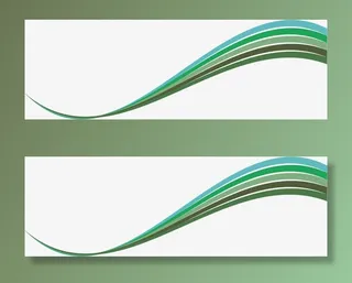 线条漂亮卡通波浪线素材免抠漂浮彩带元素