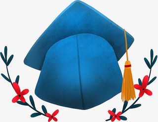 原创学士帽毕业季元素免抠
