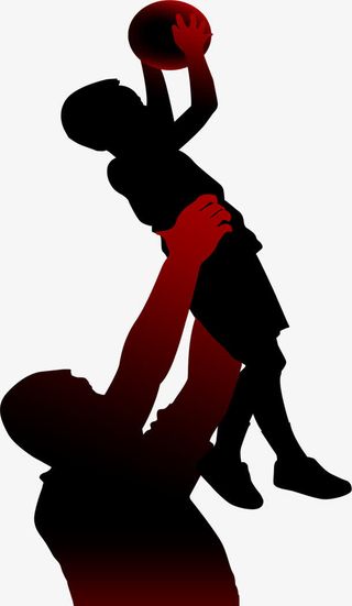 高清父亲节投篮男孩免抠