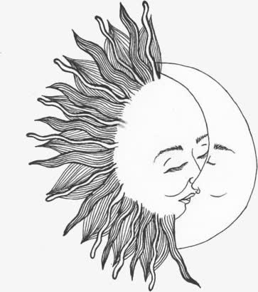 太阳与月亮的接吻免抠