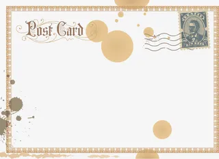 咖啡色简约图案框架免抠