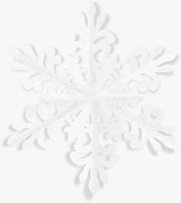 白色雪花免抠