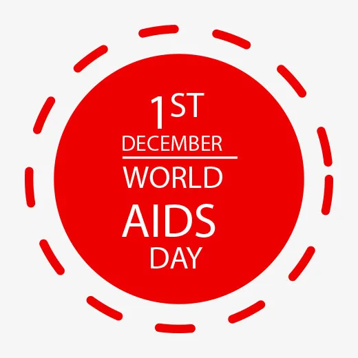 红色艾滋病标签元素免抠