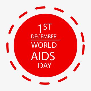 红色艾滋病标签元素免抠