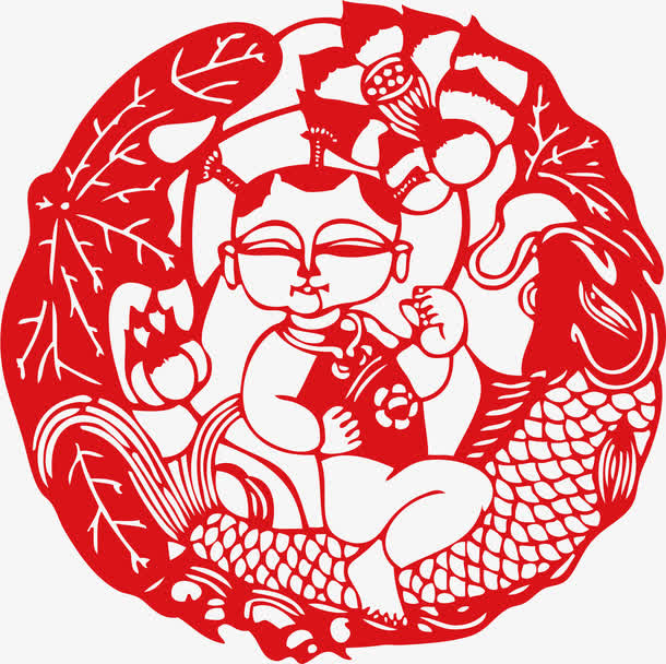 喜庆剪纸免抠
