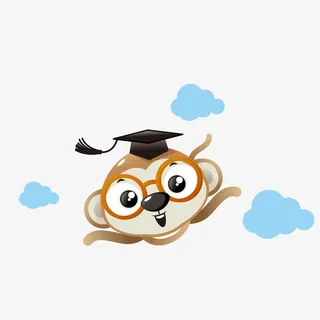 飞上云霄的猴子博士矢量免抠