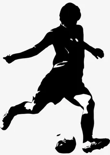 手绘踢足球的人物免抠