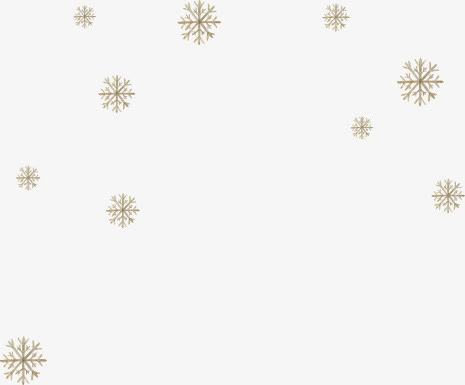雪花红色漂浮免抠