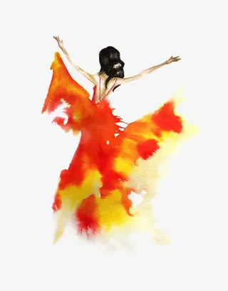 水彩创意人像手绘免抠