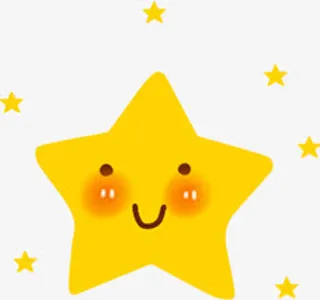 创意笑脸五角星免抠